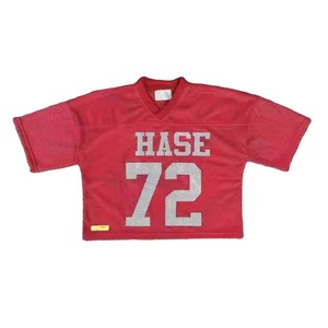 Camiseta de Fútbol Personalizada para Hombre, Talla Grande, Sublimada, con Estampado por Transferencia de Calor, Estilo Vintage, Manga Corta, Cuello en V, Corte Regular, 100% Algodón - Product Image 1
