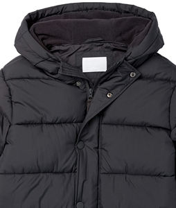Custom Made Winter Polyester <b>Puffer</b> Quilted <b>Jackets</b> With Hoodie Buttons Style Breathable White Color Oversized Wholesale LOW MOQ - Product Image 5