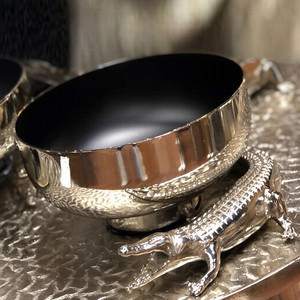 ชามโลหะเคลือบเงาแบบญี่ปุ่นทนทานดีไซน์สวยไม่ซ้ำใครทำจากโลหะเคลือบเงามันเงา - Product Image 1
