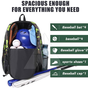 Sacs de baseball en promotion fabriqués au Pakistan, sacs d'équipement pour jeunes, sacs de baseball avec logo personnalisé - Product Image 4
