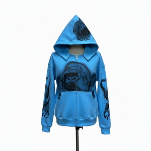 Hoodie zippé surdimensionné personnalisé pour homme, impression sérigraphique, 400 g/m², 100 % coton molletonné, fabriqué au Pakistan - Product Image 1