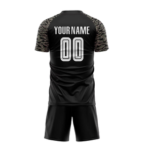 Premium Soccer Uniform Heat-Transfer Printed Football Jersey Shorts Moisture Wicking Breathable 100% Polyester Fabric Custom - Product Image 3