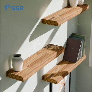 Durable Natural Acacia Wood <strong>Floating</strong> <strong>Shelves</strong> Wall Mounted with Live Edge Wooden <strong>Floating</strong> <strong>Shelf</strong> for Bathroom Home Decor - Product Image 3