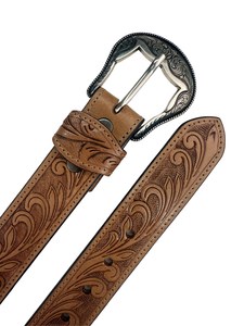 Casual Leather Women <b>Jean</b> <b>Work</b> Wear Belt Western Leather Stitching Tool Belt with Golden Buckle Lined Fancy Stitch Girls Belt - Product Image 6