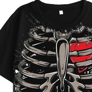 T-shirt noir pour homme à col rond, manches courtes, tricoté, uni, décontracté, en polyester/coton, écologique, coupe classique, 200 grammes, avec lettrage - Product Image 4