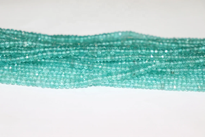 AAA+ Natural Sky Apatite Faceted Rondelle Beads Micro Cut Loose Gemstones - Product Image 3
