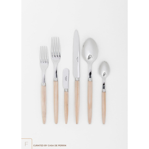 Ensemble de couverts modernes en acier inoxydable avec manche en bois, de luxe, pour cuisine et salle à manger, pour hôtels et usage domestique - Product Image 1