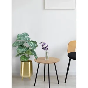 2026 World Trending Eco-Friendly Square <b>Decorative</b> Iron Flower Vase Interior Styling MarketArtistic Handmade Chrome Plated Metal - Product Image 2