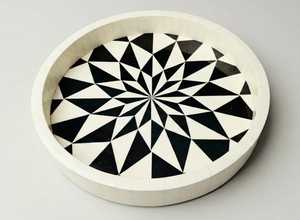 Elegant Resin Inlay <b>Vanity</b> Tray with Arabic Inspired Motif Handmade Decorative Organizer for Luxury Home Decor - Product Image 5