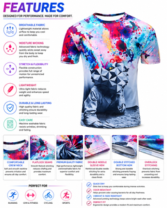 T-shirts pour hommes à col rond, logo frontal, sublimation, manches courtes, séchage rapide, design tendance, prix abordable - Product Image 5