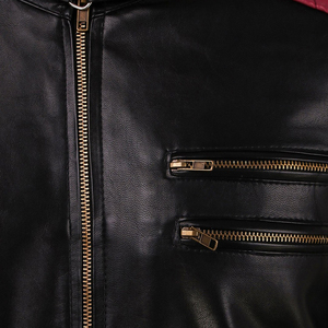 Chaqueta de Cuero para Hombre, Corte Ajustado, Manga Larga, Estilo Casual, con Cierre, Proveedor Directo de Fábrica, Chaqueta de Invierno - Product Image 2