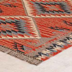 Tapis durables et faciles à nettoyer, tapis kilim en jute et laine tissés à la main sur mesure pour salon, chambre et bureau - Product Image 5