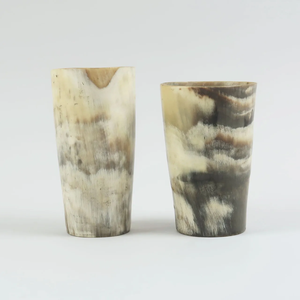 Super Quality Natural Cow and Ox Horn Glass Cup with Brass Rim Customized Size and Exotic Ware Economically Priced Wine Mugs - Product Image 2