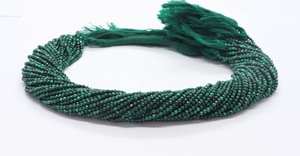 Perles de malachite verte naturelle facettées de forme ronde 2 mm 13 pouces Perles de malachite verte naturelle pour la fabrication de bijoux Prix de gros - Product Image 6