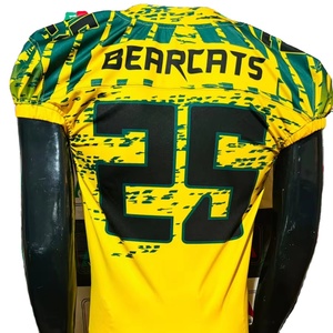 Maillot de football américain Real Photo Respirant Plus Size Broderie Tackle Twill Sublimation pantalon intégré Bonne Qualité - Product Image 1