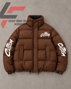 Vestes matelassées personnalisées de haute qualité, réversibles et grandes tailles, chaudes et confortables pour l'hiver, coupe-vent. - Product Image 2
