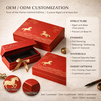 Produsen Kotak Kaku Kustom dengan Tutup dan Alas, OEM ODM, Foil Stamping, Debossing, Flocking, Insert