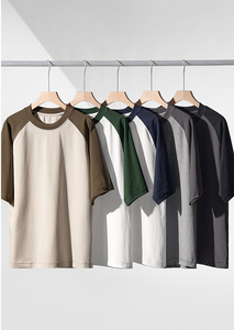 T-shirts noirs personnalisés pour hommes, manches courtes, col rond, 100 % coton peigné, logo frontal, style formel, coupe ample, anti-boulochage, été - Product Image 2
