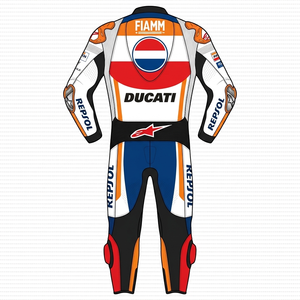 Traje de Carreras Dani Pedrosa MotoCP, Traje de Cuero Completo Premium de Una Pieza para Pista con Rodilleras y Protecciones, Nivel 2 CE - Product Image 2