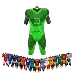 Men's American Football Uniform Set Breathable Compression Jersey Pants Training Game Wear <b>Athletic</b> Fit Custom Printed Uniforms - Product Image 1