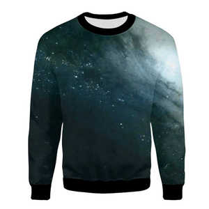 เสื้อสเวตเชิ้ตคอกลมผู้ชาย ทรงปกติ ผ้าถักโพลีเอสเตอร์ สวมใส่สบายๆ สำหรับฤดูใบไม้ร่วง ลายพิมพ์ สีฟ้า เหลือง เทา - Product Image 6