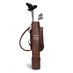 Hot Sale Premium Quality Genuine Leather <b>Golf</b> Bag Top Trending Product Lightweight <b>Golf</b> Bag with Zipper Closure - Product Image 4