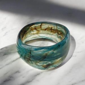 MN Exports Handmade Resin Islamic <b>Bangle</b> <b>Bracelet</b> for Women Stylish Lightweight Fashion Cuff Elegant Everyday Wear Gift Jewelry - Product Image 5