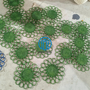 Green <b>Rattan</b> Placemat Elegant <b>Table</b> Mat For <b>Dining</b> <b>Table</b> Natural Handmade Placemat For Kitchen Home Styling - Product Image 4
