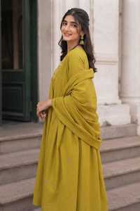 Ensemble Kurta long brodé en coton pour femme avec pantalon et dupatta en pur coton - Product Image 2