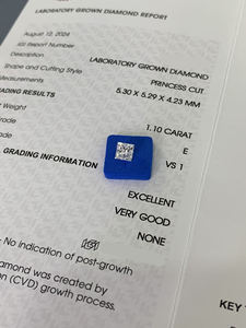 Diamant blanc taille princesse de 1,17 ct certifié IGI, clarté VVS, cultivé en laboratoire CVD, vente en gros - Product Image 3