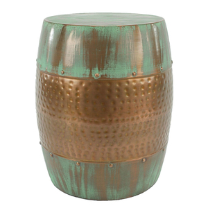 Best Selling Hammered Metal Cylinder <b>Stool</b> Industrial Home Furniture Handmade Living Room Decor Ottoman - Product Image 6