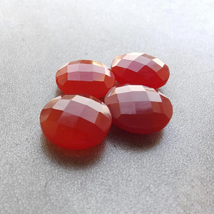พลอยออนิกซ์สีแดงธรรมชาติทรงบริโอเลตต์แบบเชคเกอร์คัท รูปทรงกลม ขนาดปรับเทียบแล้ว สำหรับทำเครื่องประดับ มีทุกขนาด - Product Image 1
