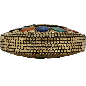 Wedding Special Mosaic <b>Clutch</b> Bag With Premium Work Royal Bridal Mosaic <b>Clutch</b> Bag With Heavy Decoration for women handbag - Product Image 3