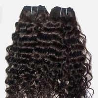 Extensions de cheveux naturels bruts Remy indiens bouclés, double trame, vierges non traités, ondulations profondes en vrac