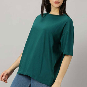 Women's Loose Fit Solid Color Cotton T-Shirt O-Neck Short Sleeve Casual Breathable Jersey Top Regular Length All Seasons Wear - Product Image 2