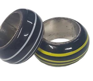 Soporte para servilletas, anillo de resina negra, nuevo estilo, venta al por mayor - Product Image 1