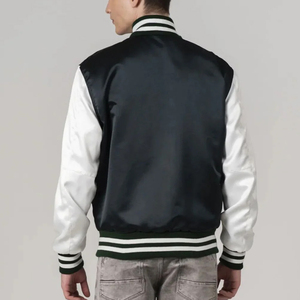 Veste universitaire classique en satin pour homme, nouvelle arrivée, vêtements d'hiver, vestes en satin en vente en ligne - Product Image 2