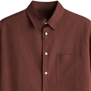 Chemise décontractée tissée sur mesure pour homme, à manches longues, boutonnée, avec col et poche, coupe décontractée, mode quotidienne, vente en gros de vêtements - Product Image 5