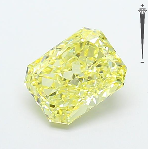 Diamant de laboratoire certifié IGI, taille radiant, 2,71 carats, couleur jaune intense fantaisie, clarté VVS2, CVD LG 792671992, ROYAL GEMS FOR JEWE - Product Image 4