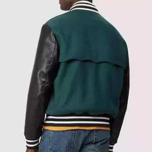 Vestes universitaires personnalisées en laine avec manches en cuir, vestes de style streetwear tendance pour l'hiver - Product Image 3