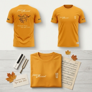เสื้อพิมพ์ลายเปียโนแบบซับลิเมชั่น ระบายเหงื่อได้ดี เสื้อพิมพ์ลายเปียโนแบบยูนิเซ็กซ์ ขายส่ง เสื้อยืดสำหรับงานเทศกาลดนตรี รับผลิตเสื้อยืด - Product Image 3