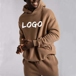 ชุดเซ็ตฮู้ดดี้และกางเกงวอร์มแบบยูนิเซ็กซ์ ผลิตตามสั่ง (OEM) ขายส่ง ผ้าฝ้ายฟลีซ สำหรับแบรนด์สตรีทแวร์ รับผลิตแบรนด์ส่วนตัว - Product Image 5