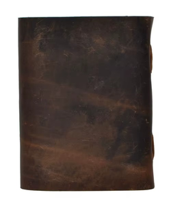 Lock Deckle Edge Leather Flap Journal <b>Spiral</b> <b>Bound</b> <b>Notebook</b> with Saddle Stitching Durable Paper for Writing Gift Custom Color - Product Image 3