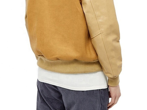 Fashionable Versatile Layers Heavy Winter Varsity Jackets for Men Side Pockets Front Zip Elastic Cuffs Sweatshirt Jacket - Product Image 6