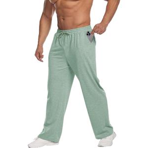 Pantalon droit uni en coton personnalisé, coupe ample et décontractée, style mode, idéal pour le sport et les loisirs - Product Image 4