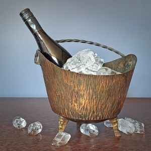 Top Hammered Copper Wine Cooler Ice <b>Bucket</b> With Brass Champagne Chiller Beer Ice <b>Bucket</b> and Wine Tubs for Sale - Product Image 4