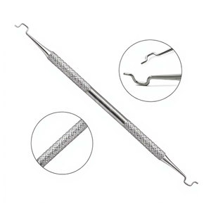 Applicateur de ligature Twirl-On 5,5 pouces à double extrémité, instrument de pose d'élastiques en acier inoxydable de qualité allemande, manuel orthodontique - Product Image 1