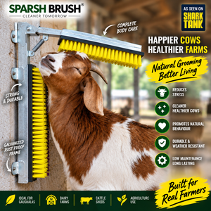 แปรงปัดขนวัวอัตโนมัติ SPARSH BRUSH ขนแปรงไนลอน ด้ามเหล็กเกรดอุตสาหกรรม สำหรับฟาร์มโคนม นวดและดูแลวัว - Product Image 6