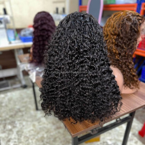 Burmese Curly Perruque Glueless <b>Human</b> Hair <b>Wigs</b> Lace Front Raw Vietnamese Hair Products Curls Hair Lace Front <b>Wig</b> - Product Image 2