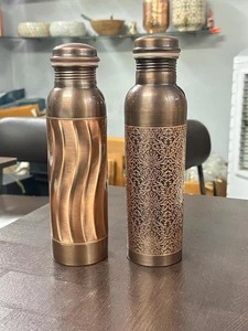 Antique Creations Classic Gold Copper Beer Bottle-Leak Proof 250ml Business Gift for Home Use Food Safe <b>Microwave</b>/Dishwasher - Product Image 3